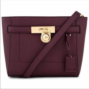 Michael Kors Burgundy Traveler Leather Messenger